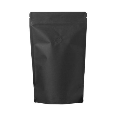 Doypack Black Craft Paper AluFree w/Valve 125x210+80 (100g)